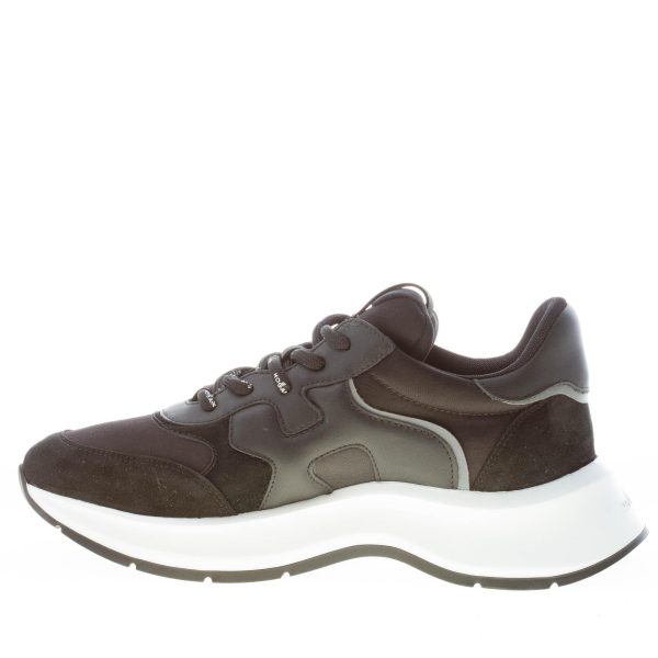 HOGAN donna sneaker H585 in pelle camoscio e tessuto NERO - immagine 5