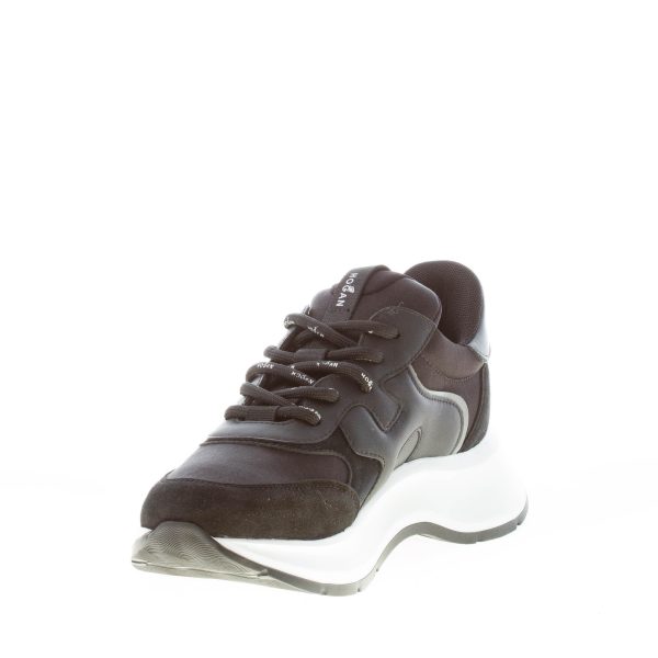 HOGAN donna sneaker H585 in pelle camoscio e tessuto NERO - immagine 6