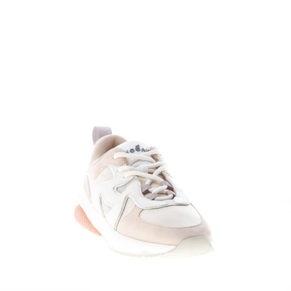 HOGAN donna sneaker H597 in camoscio e tessuto nylon BEIGE e AVORIO - immagine 2