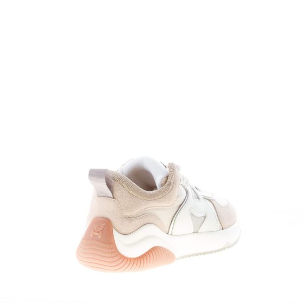 HOGAN donna sneaker H597 in camoscio e tessuto nylon BEIGE e AVORIO - immagine 3