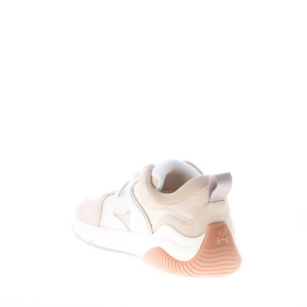 HOGAN donna sneaker H597 in camoscio e tessuto nylon BEIGE e AVORIO - immagine 4