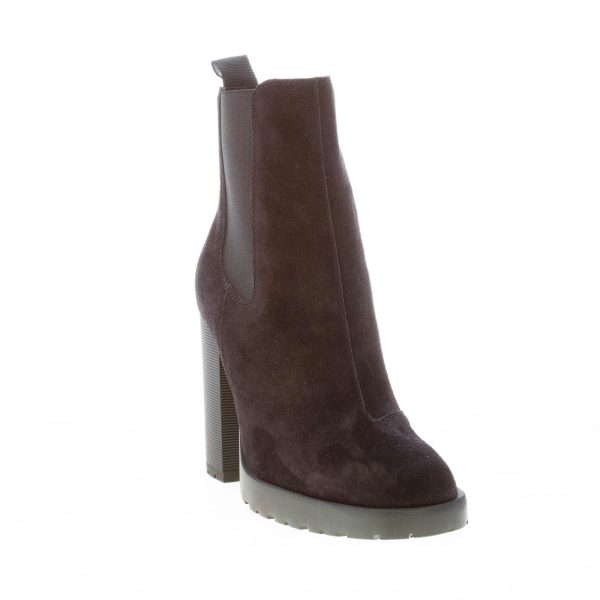 HOGAN donna H623 Chelsea tronchetto elasticizzato in camoscio NERO. Tacco 9 cm - immagine 2