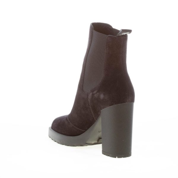 HOGAN donna H623 Chelsea tronchetto elasticizzato in camoscio NERO. Tacco 9 cm - immagine 4