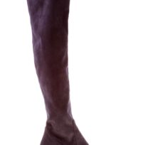 IDEE DE POINTE donna stivale elasticizzato sopra al ginocchio in camoscio BLU. Tacco 5 cm