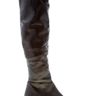 ETTORE LAMI donna stivale sopra il ginocchio in eco-pelle elasticizzata NERO. Tacco 4 cm