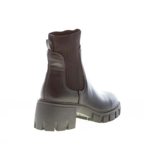 STEVE MADDEN donna stivaletto Hutch in similpelle NERO con maglia. Tacco 6 cm - immagine 3