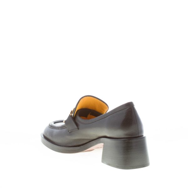 MARA BINI donna mocassino Evy in nappa NERO con catena oro. Tacco 5 cm - immagine 4