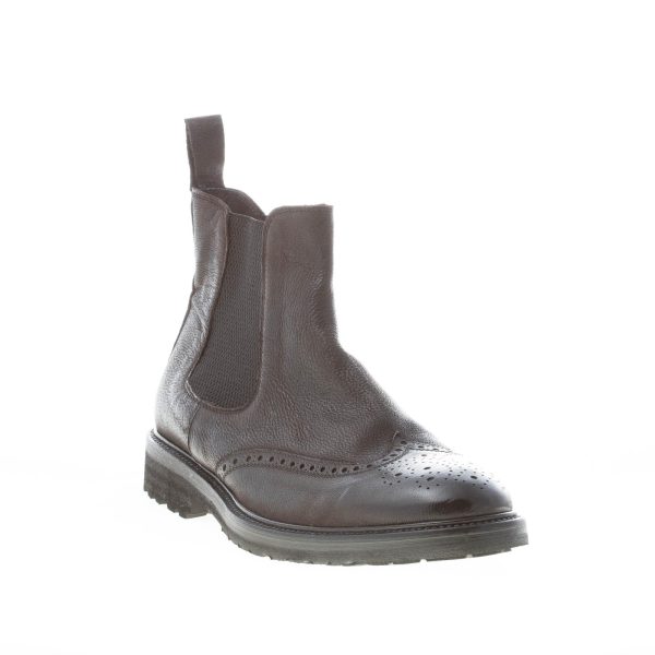 MIGLIORE uomo stivaletto elasticizzato in pelle NERO con impunture. Suola in gomma - immagine 2