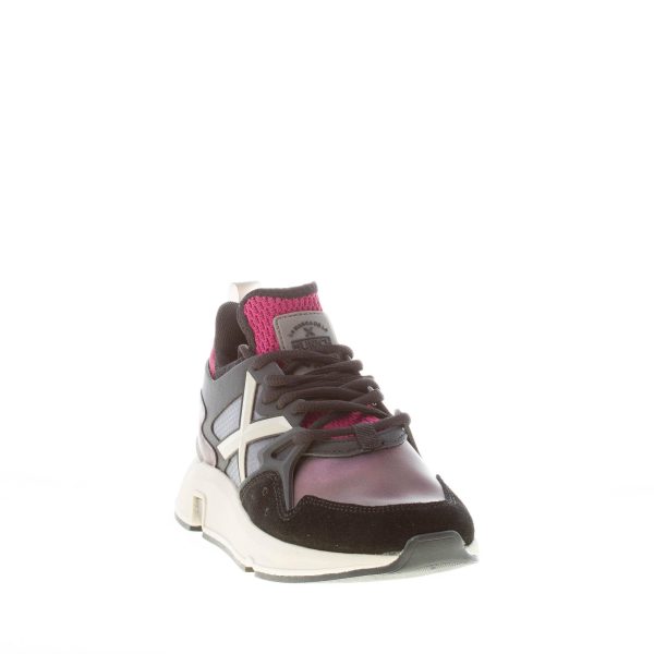 MUNICH donna sneaker Clik 31 camoscio e tessuto NERO VIOLA - immagine 2