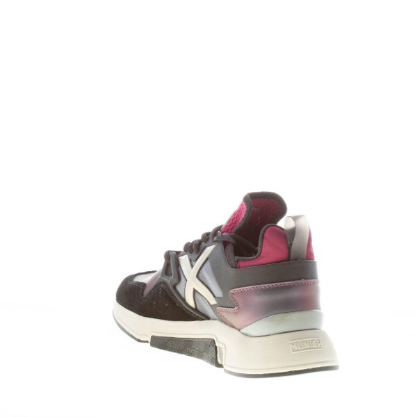 MUNICH donna sneaker Clik 31 camoscio e tessuto NERO VIOLA - immagine 4