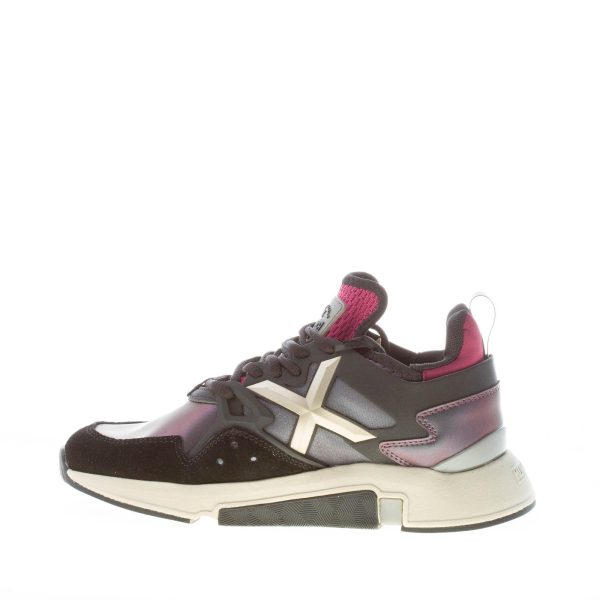 MUNICH donna sneaker Clik 31 camoscio e tessuto NERO VIOLA - immagine 5