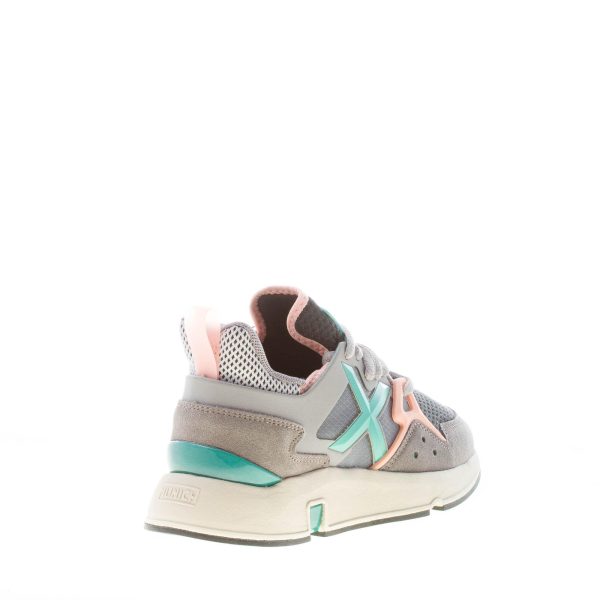 MUNICH donna sneaker Clik 34 camoscio e tessuto GRIGIO - immagine 3