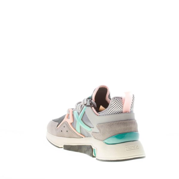 MUNICH donna sneaker Clik 34 camoscio e tessuto GRIGIO - immagine 4