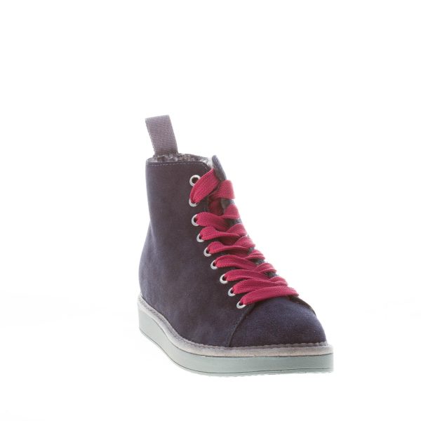 PANCHIC donna polacchino P01 in camoscio BLU NOTTE con fodera in eco-pelliccia - immagine 2