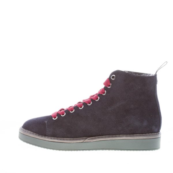 PANCHIC donna polacchino P01 in camoscio BLU NOTTE con fodera in eco-pelliccia - immagine 5