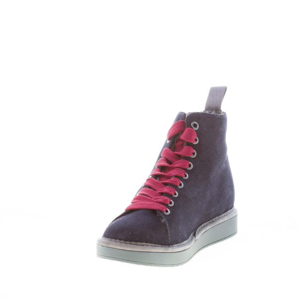 PANCHIC donna polacchino P01 in camoscio BLU NOTTE con fodera in eco-pelliccia - immagine 6