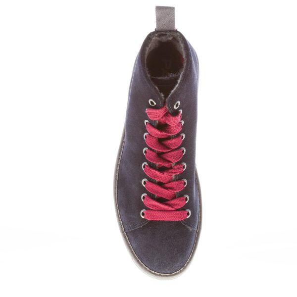 PANCHIC donna polacchino P01 in camoscio BLU NOTTE con fodera in eco-pelliccia - immagine 7