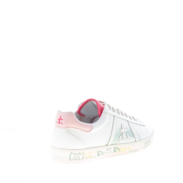 PREMIATA donna sneaker ANDY 5749 in pelle BIANCO più rosa - immagine 3