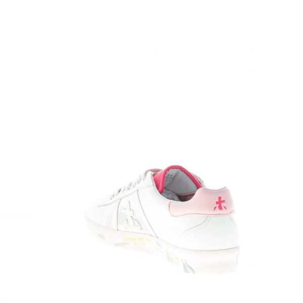 PREMIATA donna sneaker ANDY 5749 in pelle BIANCO più rosa - immagine 4