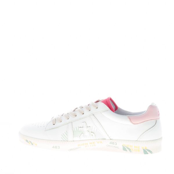 PREMIATA donna sneaker ANDY 5749 in pelle BIANCO più rosa - immagine 5