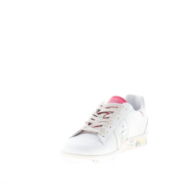 PREMIATA donna sneaker ANDY 5749 in pelle BIANCO più rosa - immagine 6