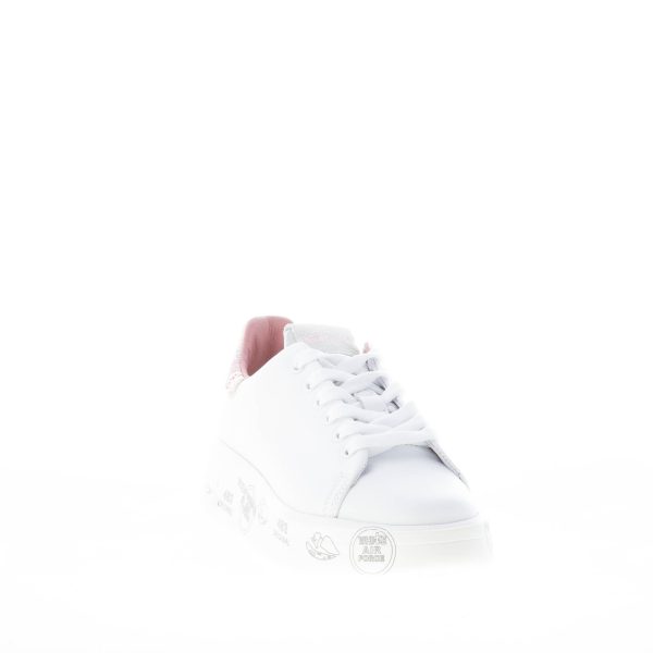 PREMIATA donna sneaker BELLE 5721 in pelle BIANCO con ricamo paillettes - immagine 2