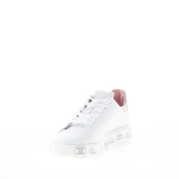 PREMIATA donna sneaker BELLE 5721 in pelle BIANCO con ricamo paillettes - immagine 6