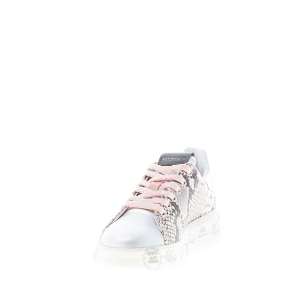PREMIATA donna sneaker BELLE 5986 in pelle stampa RETTILE più argento - immagine 6