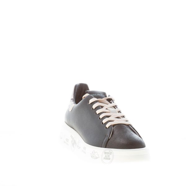 PREMIATA donna sneaker BELLE 5987 in pelle NERO più pitone naturale - immagine 2