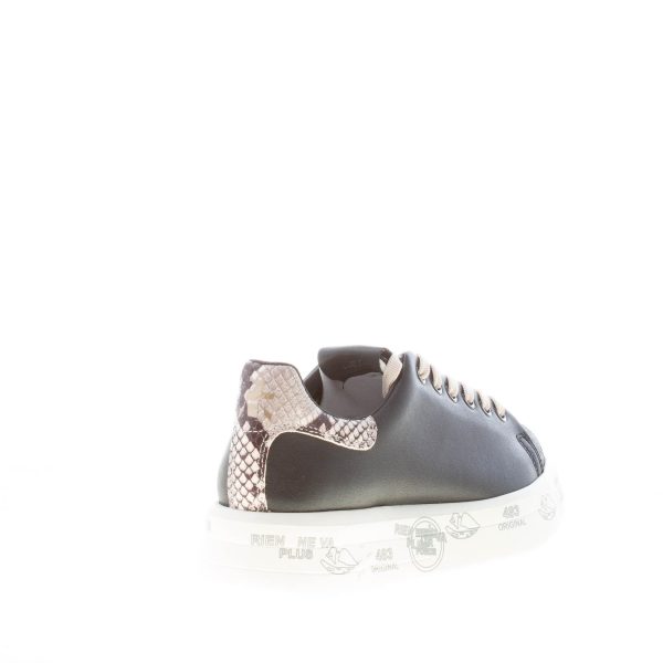 PREMIATA donna sneaker BELLE 5987 in pelle NERO più pitone naturale - immagine 3