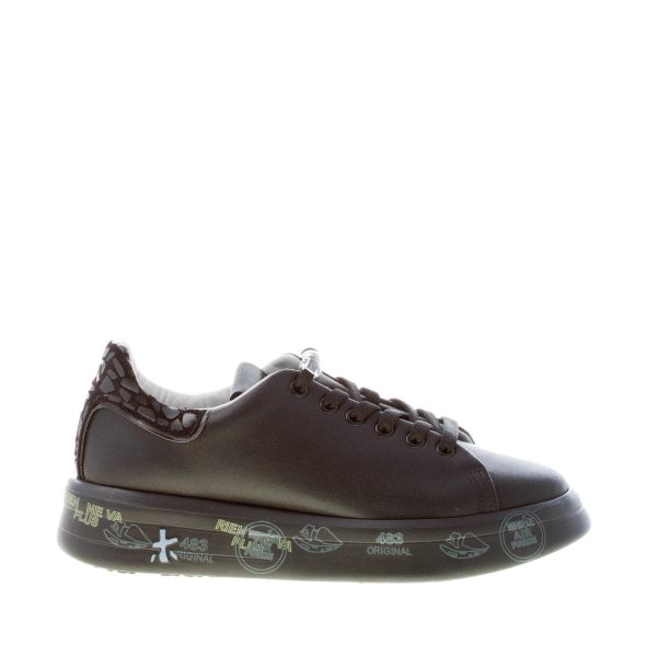 PREMIATA donna sneaker BELLE 5991 in pelle NERO con ricamo