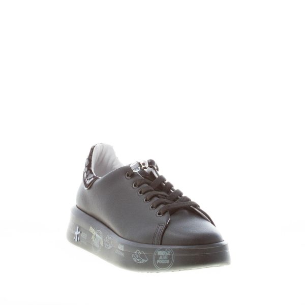 PREMIATA donna sneaker BELLE 5991 in pelle NERO con ricamo - immagine 2