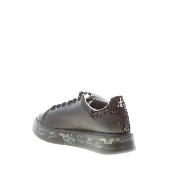 PREMIATA donna sneaker BELLE 5991 in pelle NERO con ricamo - immagine 4