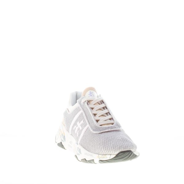 PREMIATA donna sneaker BUFF 6094 in tessuto tecnico a rete GRIGIO più rosa - immagine 2