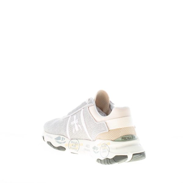 PREMIATA donna sneaker BUFF 6094 in tessuto tecnico a rete GRIGIO più rosa - immagine 4
