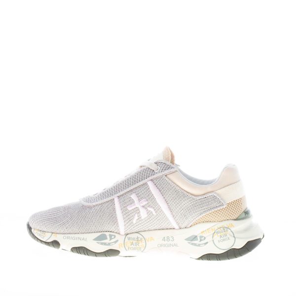 PREMIATA donna sneaker BUFF 6094 in tessuto tecnico a rete GRIGIO più rosa - immagine 5