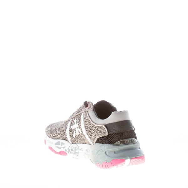 PREMIATA donna sneaker BUFF 6098 in tessuto tecnico a rete GRIGIO SCURO più argento - immagine 4