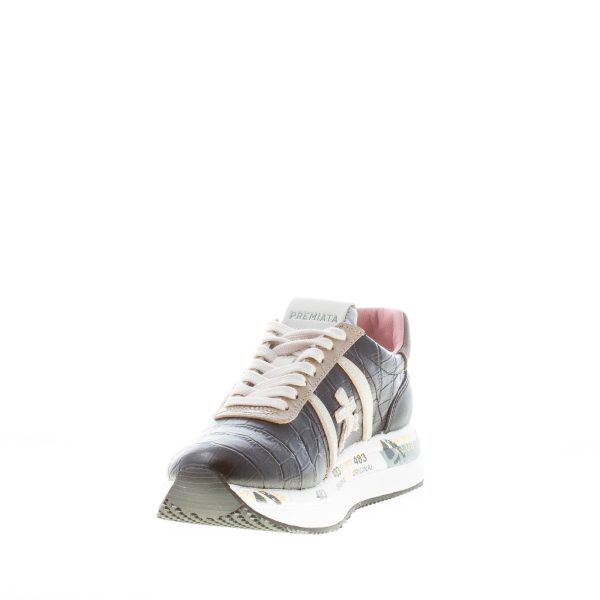 PREMIATA donna sneaker Conny 5327 in pelle stampa cocco NERO - immagine 6