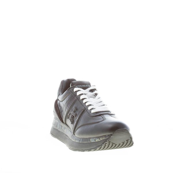 PREMIATA donna sneaker Conny 5946 in pelle e vernice NERO - immagine 2