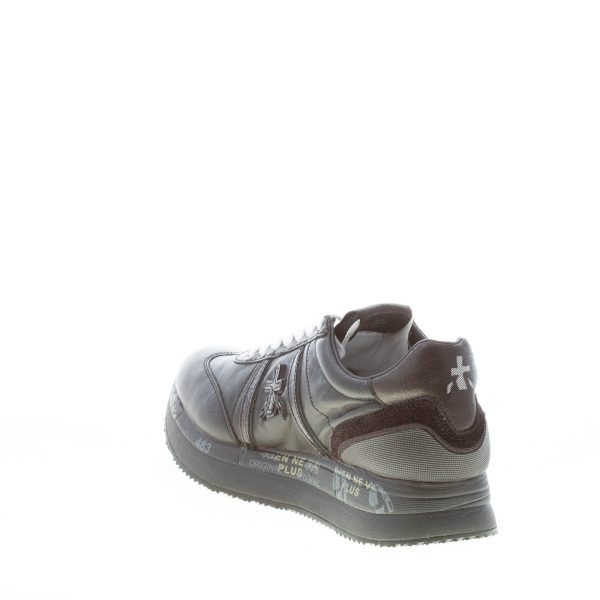 PREMIATA donna sneaker Conny 5946 in pelle e vernice NERO - immagine 4
