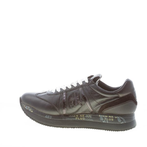 PREMIATA donna sneaker Conny 5946 in pelle e vernice NERO - immagine 5