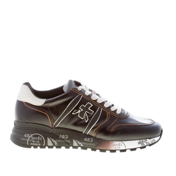 PREMIATA uomo sneaker Lander 4946 in pelle NERO più bianco