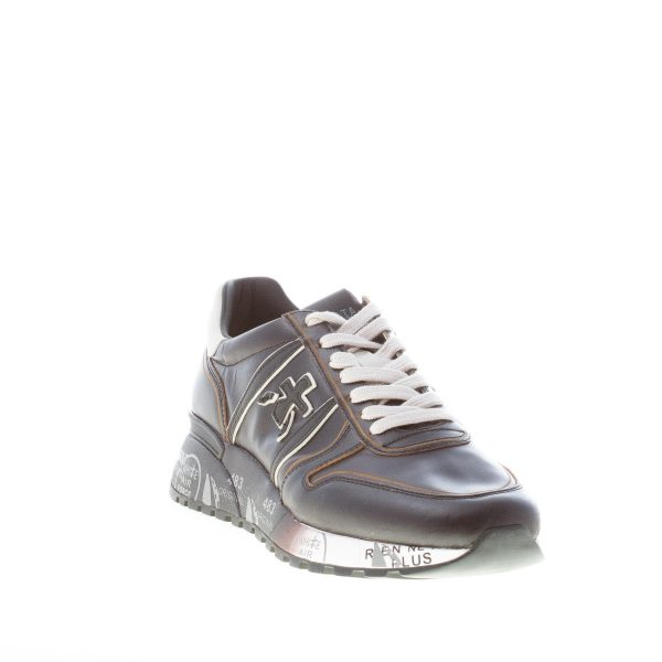 PREMIATA uomo sneaker Lander 4946 in pelle NERO più bianco - immagine 2