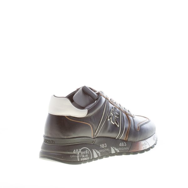 PREMIATA uomo sneaker Lander 4946 in pelle NERO più bianco - immagine 3