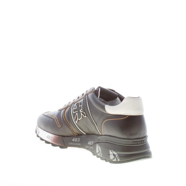 PREMIATA uomo sneaker Lander 4946 in pelle NERO più bianco - immagine 4