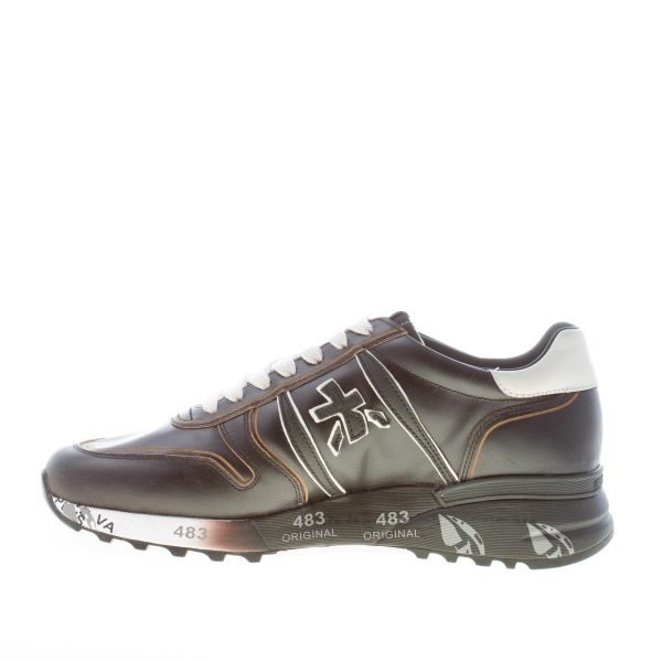 PREMIATA uomo sneaker Lander 4946 in pelle NERO più bianco - immagine 5