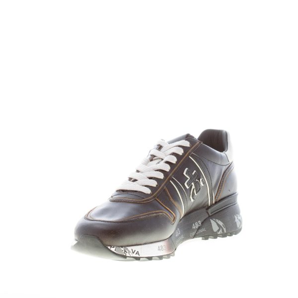 PREMIATA uomo sneaker Lander 4946 in pelle NERO più bianco - immagine 6