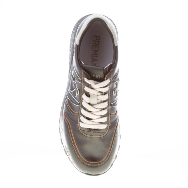 PREMIATA uomo sneaker Lander 4946 in pelle NERO più bianco - immagine 7