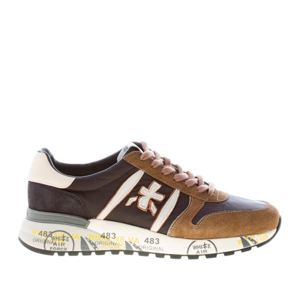 PREMIATA uomo sneaker Lander 5361 in camoscio e nylon NERO più marrone