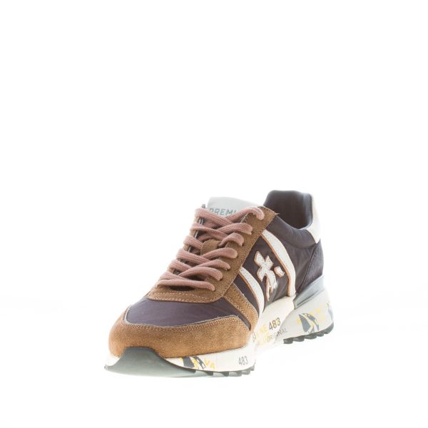 PREMIATA uomo sneaker Lander 5361 in camoscio e nylon NERO più marrone - immagine 6